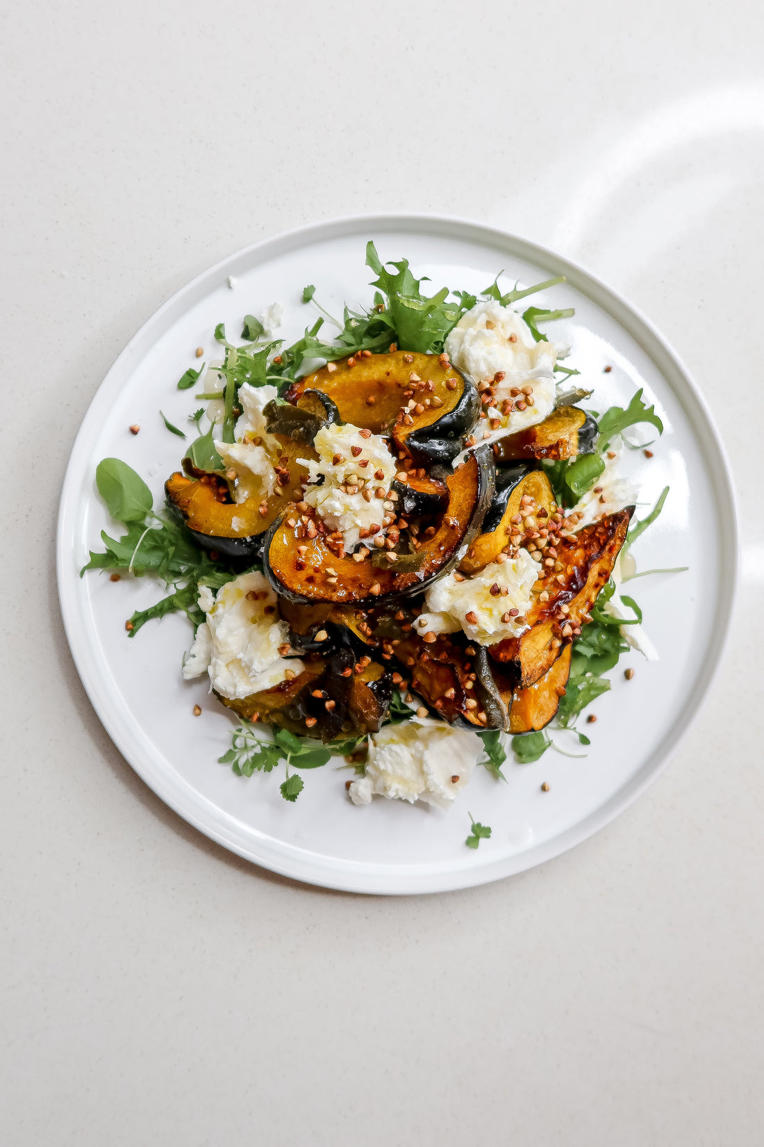 Pumpkin, sage, toasted buckwheat salad