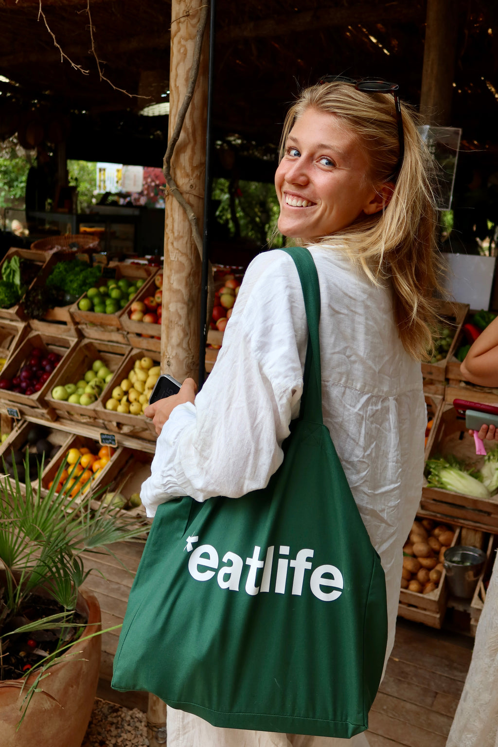 Curly kale tote